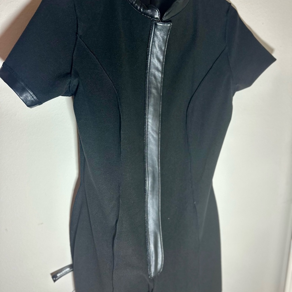 Blackmilk Black Faux Leather Jumpsuit - Picture 3 of 5